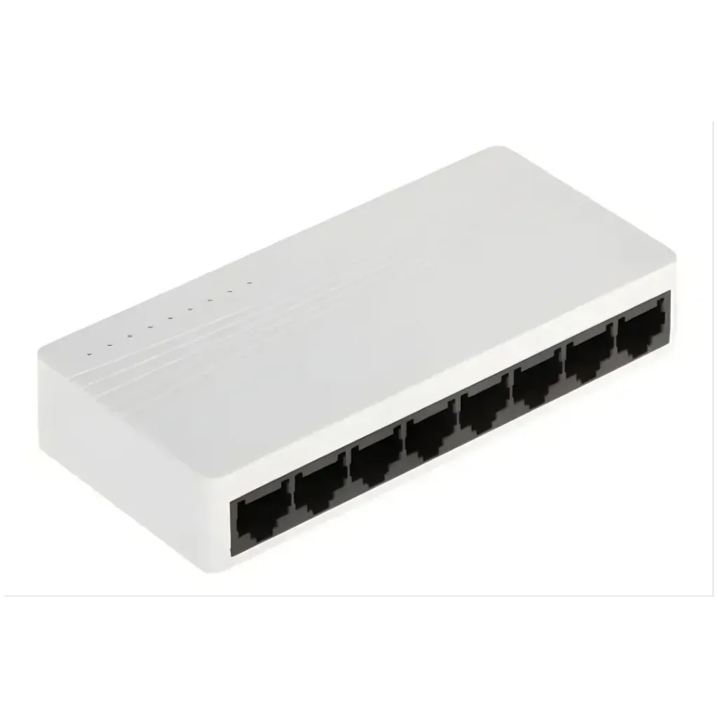 [DS-3E0508D-E] Hikvision Switch DS-3E0508D-E, L2 8 Puertos RJ45 8GB Plástico.