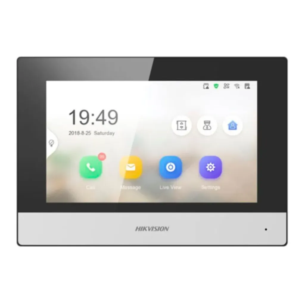 Hikvision Video Portero DS-KH6320-WTE1, Pantalla 7" Táctil Interior, Ethernet Wifi.