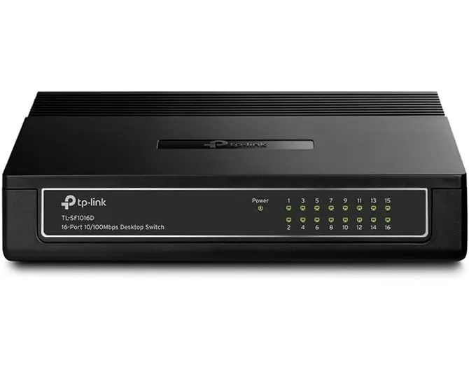 Switch TP-LINK NO administrable 16 puertos RJ4510/100 Mbps Auto-Negociación, compatible con Auto MDI