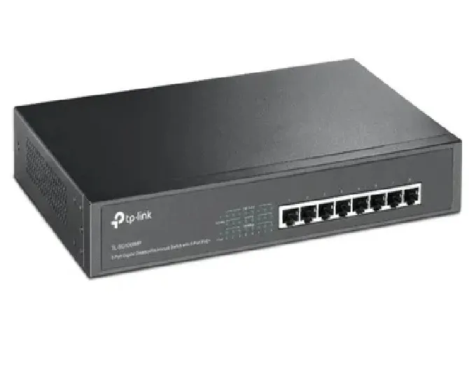 [TL-SG1008MP] Switch TP-Link TL-SG1008MP, 8 puertos 10/100/1000Mbps RJ45 con PoE+ Rack.