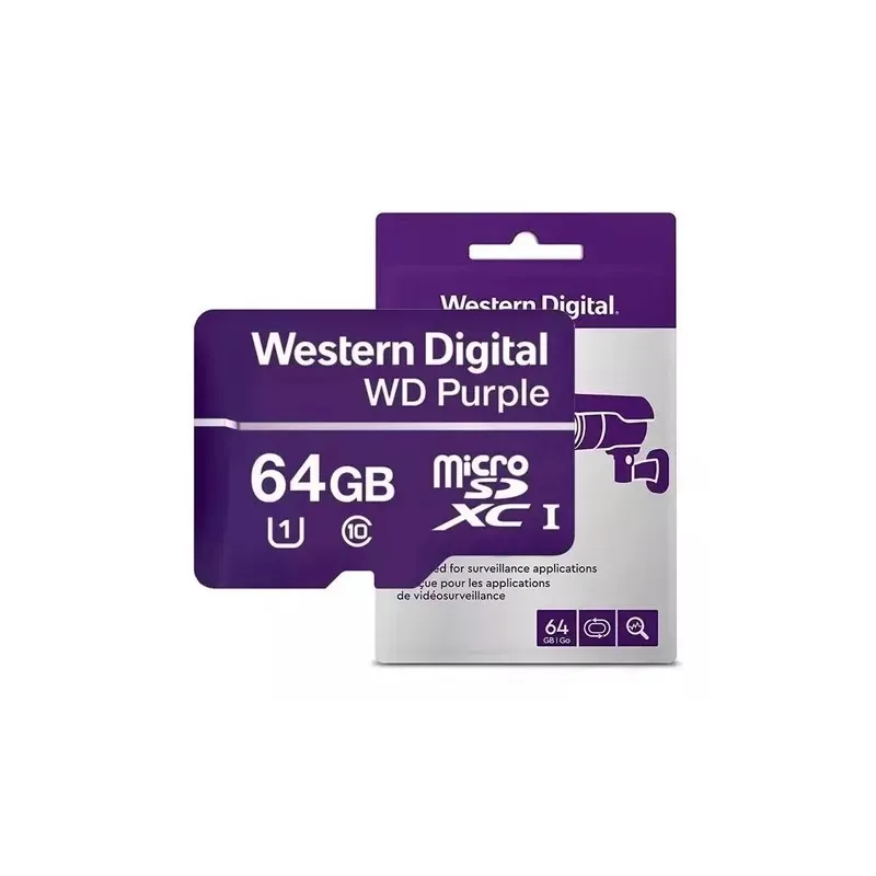 [WDD064G1P0C] MICRO SD WD PURPLE 64 GB (36 meses de garantía)