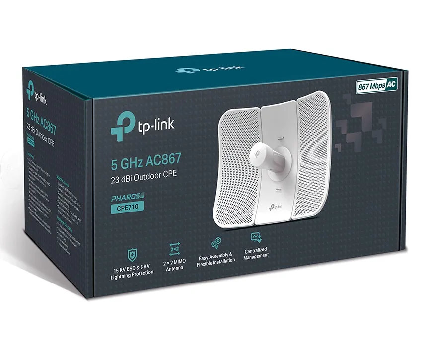 [CPE710] TP-Link Pharos CPE710, 5Ghz AC 867Mbps 23dBi Outdoor 10km.