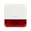 Hikvision Alarma DS-PS1-E-WB/Red, Sirena Inalámbrica con Estrobo Rojo (IP65), 2nda generación.