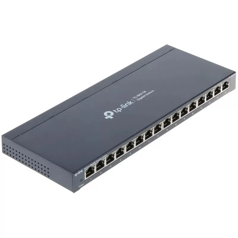 [TL-SG116E] Switch TP-Link TL-SG116E, administrable 10/100/1000 Mbps, 16 puertos, VLAN MTU, QoS, IGMP, Administración Web o Utilidad, PnP.