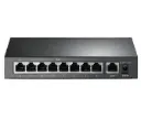 Switch PoE de escritorio de 9 puertos a 10/100 Mbps con PoE + de 8 puertos, 8 puertos PoE + de 10/100 Mbps, 1 puertos no PoE de 10/100 Mbps, 802.3at / af, alimentación PoE de 65 W, carcasa de acero para escritorio, Modo extendido para transmisión PoE de 2
