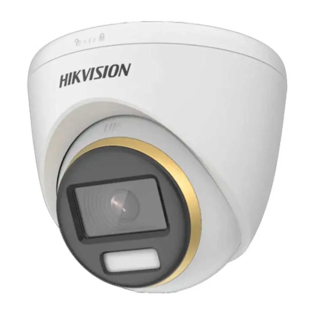 CAMARA TURBO 4K TURRET  F2.8mm 0.0005LUX F1.0 24/7 COLORVU  LUZ BLANCA 40M 3D DNR 130dB WDR IP67 SEMI METALICA HIKVISION