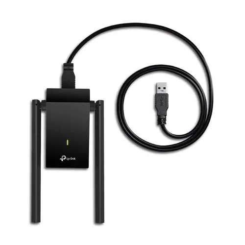 Adaptador USB inalámbrico TP-Link Archer T4U Plus, AC1300 de alta ganancia y antenas duales.