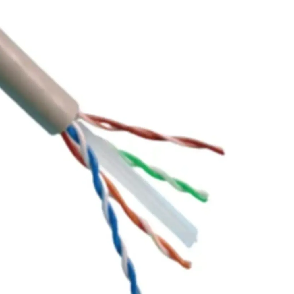 [LPSUTPCAT6100] CABLE UTP CATEGORIA 6 INTERIOR ROLLO 100 METROS ALEACION 70/30 24AWG 4P*2 CCA 75 GRADOS CHAQUETA BLANCA EMPAQUE PE