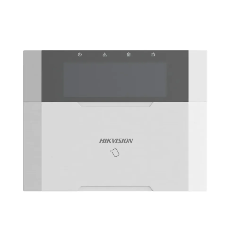 [DS-PK1-LRT-HWB] Hikvision DS-PK1-LRT-HWB, Teclado LCD con Cable, 2 Alarma In, 1 Alarma Out, Max 64 Llaveros, 2da generación