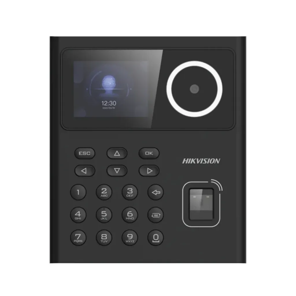 TERMINAL DE RECONOCIMIENTO FACIAL CON LECTOR MIFARE HASTA 1.5 MTS EN LECTURA SOPORTA P2P HIK-CONNECT 500 ROSTROS 1000 HUELLAS 1000 TARJETAS PIN