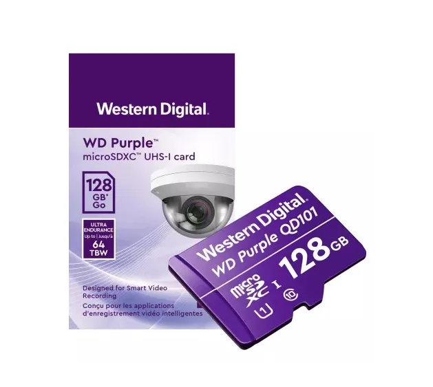 [WDD0128G1P0C] MicroSD WD Purple SC de 128 GB, WDD128G1P0C, 36 meses de garantía.