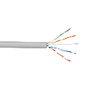 CABLE UTP CATEGORIA 5E INTERIOR ROLLO 305 METROS ALEACION 70/30 24AWG 4P*2 CCA 75 GRADOS CHAQUETA BLANCA CAJA PULL UP