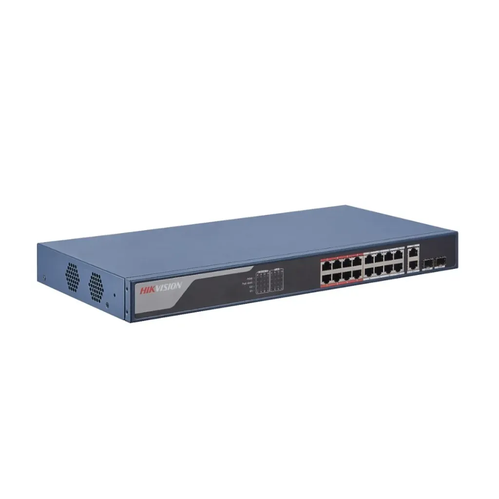 [DS-3E1318P-EI/M(O-STD)] Hikvision Switch DS-3E1318P-EI/M(O-STD), 16 Puertos PoE 10/100/1000 Mbps PoE+ / 1 Puerto RJ45 1 Gigabit 10/100/1000 Mbps 130 W