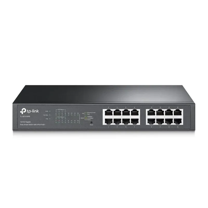 Switch TP-Link TL-SG1016PE, Easy Smart 16 Puertos Gigabit, 8 Puertos PoE+
