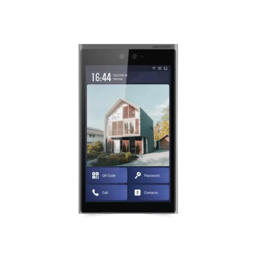 HIKVISION FRENTE CALLE IP 2MP 1080P / PANTALLA 10.1" TOUCH SCREEN CON RECONOCIMIENTO FACIAL / ANDROID / IP65 / IK07 SOPORTA MODULO DE BOTONES Y HUELLA  - VIDEOPORTERIA INALAMBRICA
