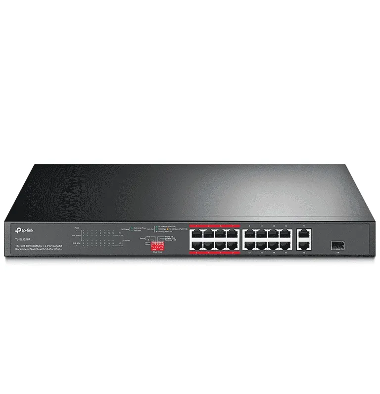 Switch TP-Link TL-SL1218P PoE+ JetStream, SDN Administrable.