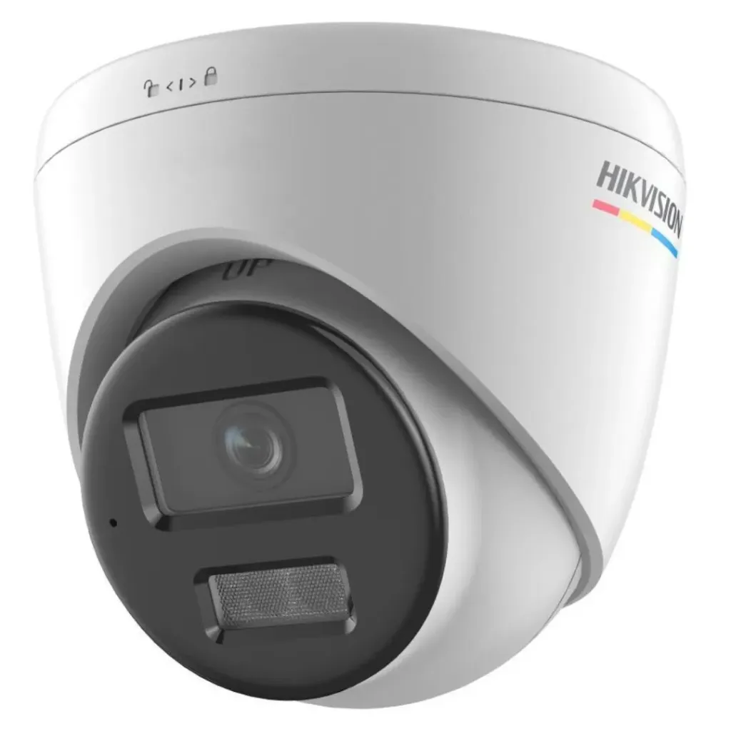 HIKVISION Domo IP 4 Megapixel / ACUSENSE Lite (Detección de Movimiento en Humanos y Vehículos) / Lente 2.8 mm / Luz Blanca 30 mts / Imagen a Color 24/7 / Exterior IP67 / WDR 120 dB / PoE / ONVIF