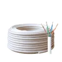 CABLE UTP CATEGORIA 5E INTERIOR ROLLO 50 METROS BC 100% COBRE 24AWG 4P* CHAQUETA BLANCA EMPAQUE PE