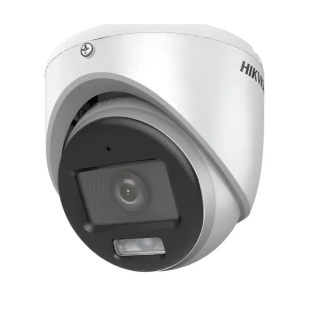 Hikvision Cámara Turbo DS-2CE70DF0T-LMFS(2.8mm), Torreta 2M, Smart Hybird Light / (IP67) / Acusense.
