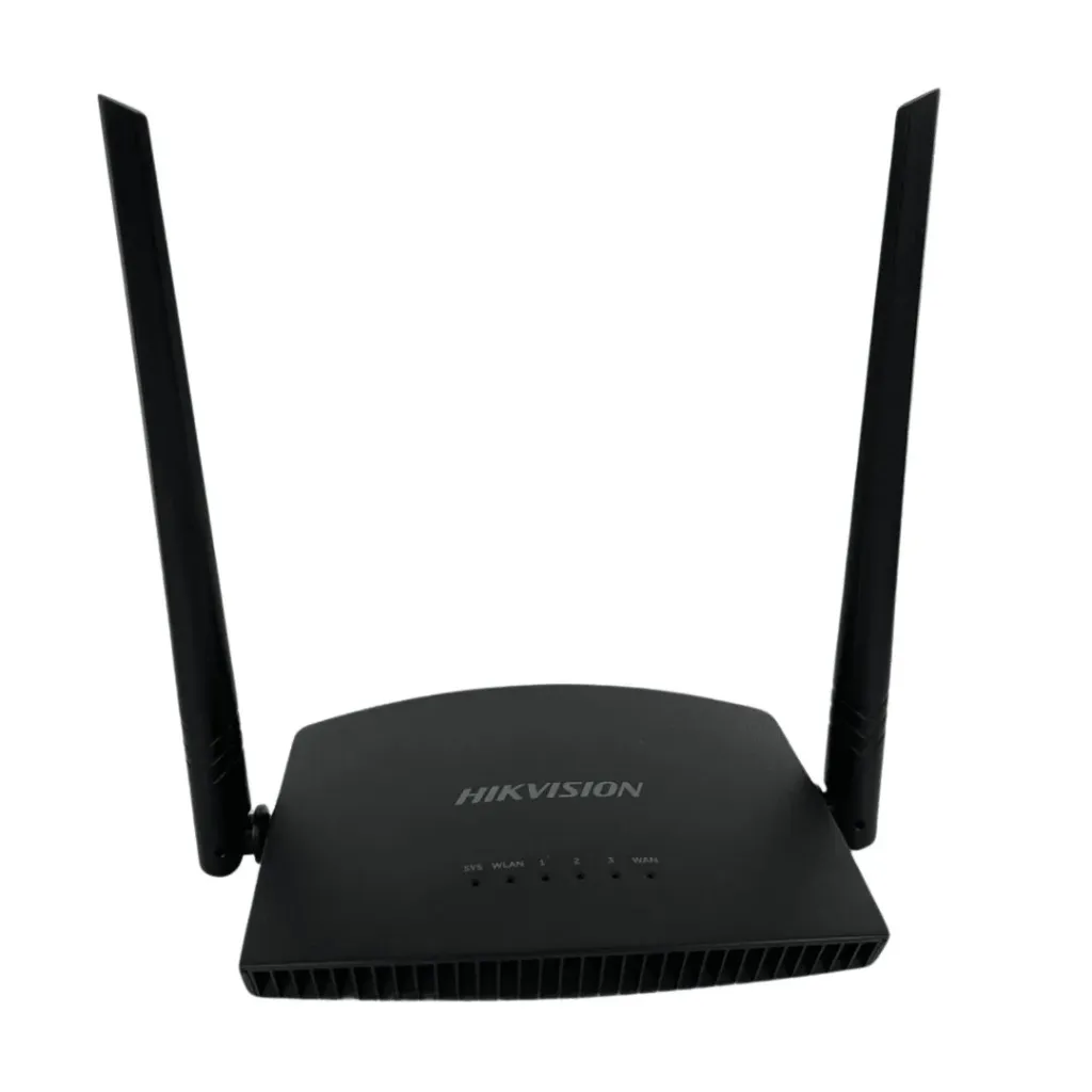 HIKVISION ROUTER Wi‑Fi 2.4 GHz / 300 Mbps / 2 ANTENAS 5 dBi / 4 PUERTOS LAN / MODO ROUTER‑REPEATER / WPA/WPA2 / WEB MANAGEMENT