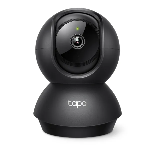 Cámara de seguridad 2K con giro e
inclinación, seguimiento inteligente
de movimiento, visión nocturna a
color y compatibilidad con Alexa y
Google Assistant.