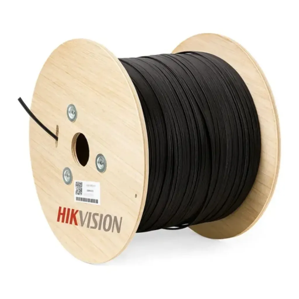 FIBRA G.657A1 9/125 µM / 1 CONDUCTOR / BOBINA 1 KM / FUNDA LSZH NEGRA / REFUERZO FRP + ALAMBRE DE ACERO / RADIO DE CURVATURA 120 MM / SELF-SUPPORTING DROP