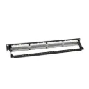 HIKVISION PATCH PANEL 24 PUERTOS CAT 6 / 1U / IDC / CUMPLE ANSI/TIA‑568.2‑D / CUERPO METÁLICO UL94V‑0 / SOPORTA CABLES 22–24 AWG