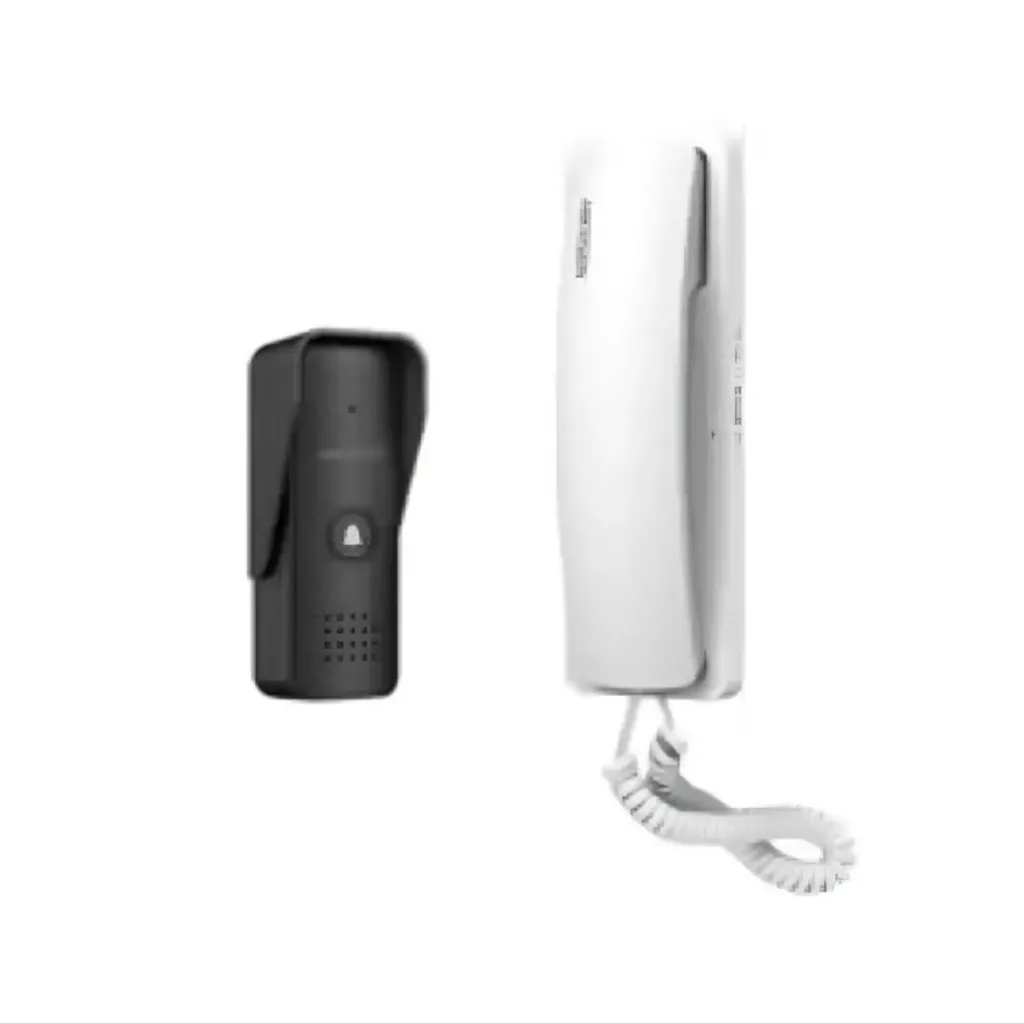 HIKVISION Kit de Audioportero Analógico a 2 Hilos / Apertura de 2 Puertas / Diferentes Tonos y Volúmenes de Timbre / Protección IP55