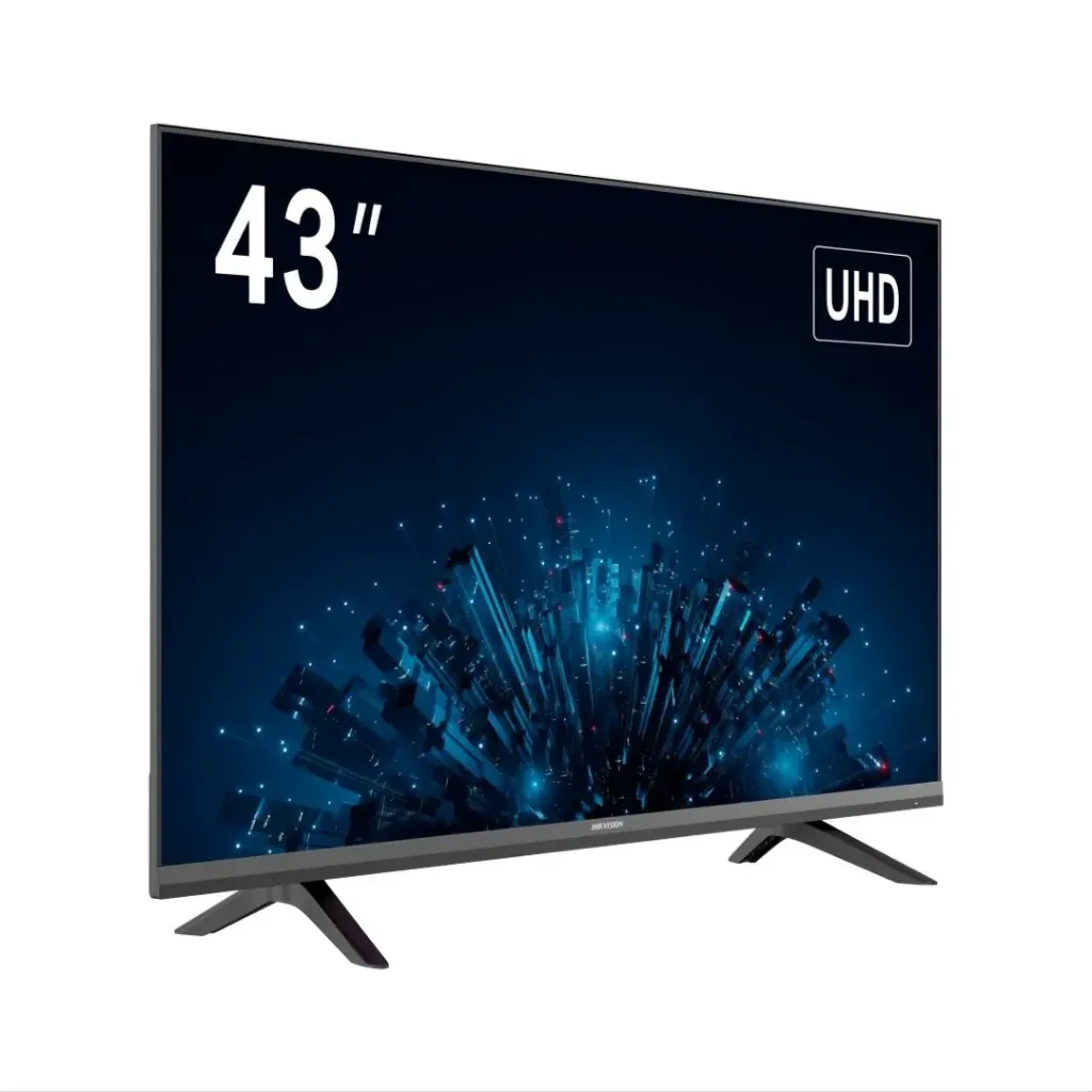 Hikvision Monitor DS-D5043U3-1V0S, 43″ UHD / VA / 60 Hz / 300 cd/m² / 4000:1 / 178° / 6.5 ms / HDMI + USB 2.0 / D‑LED / Altavoz 10 W×2 / Bajo azul / 3D NR / VESA / 7×24 h
