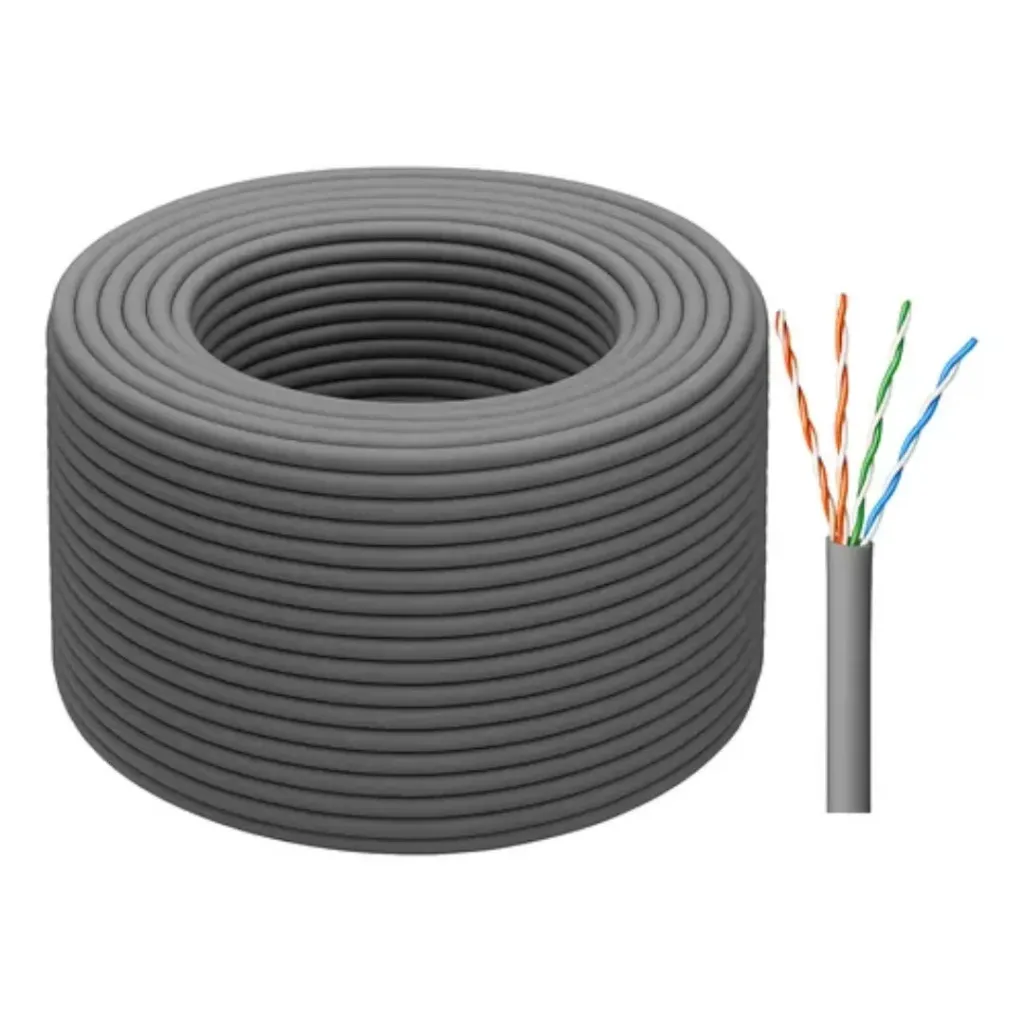 [DS-1LN5E-E/E-PLUG] Hikvision Cable DS-1LN5E-E/E-PLUG, UTP Cat 5E Gris 305 Mts 100% Cobre.