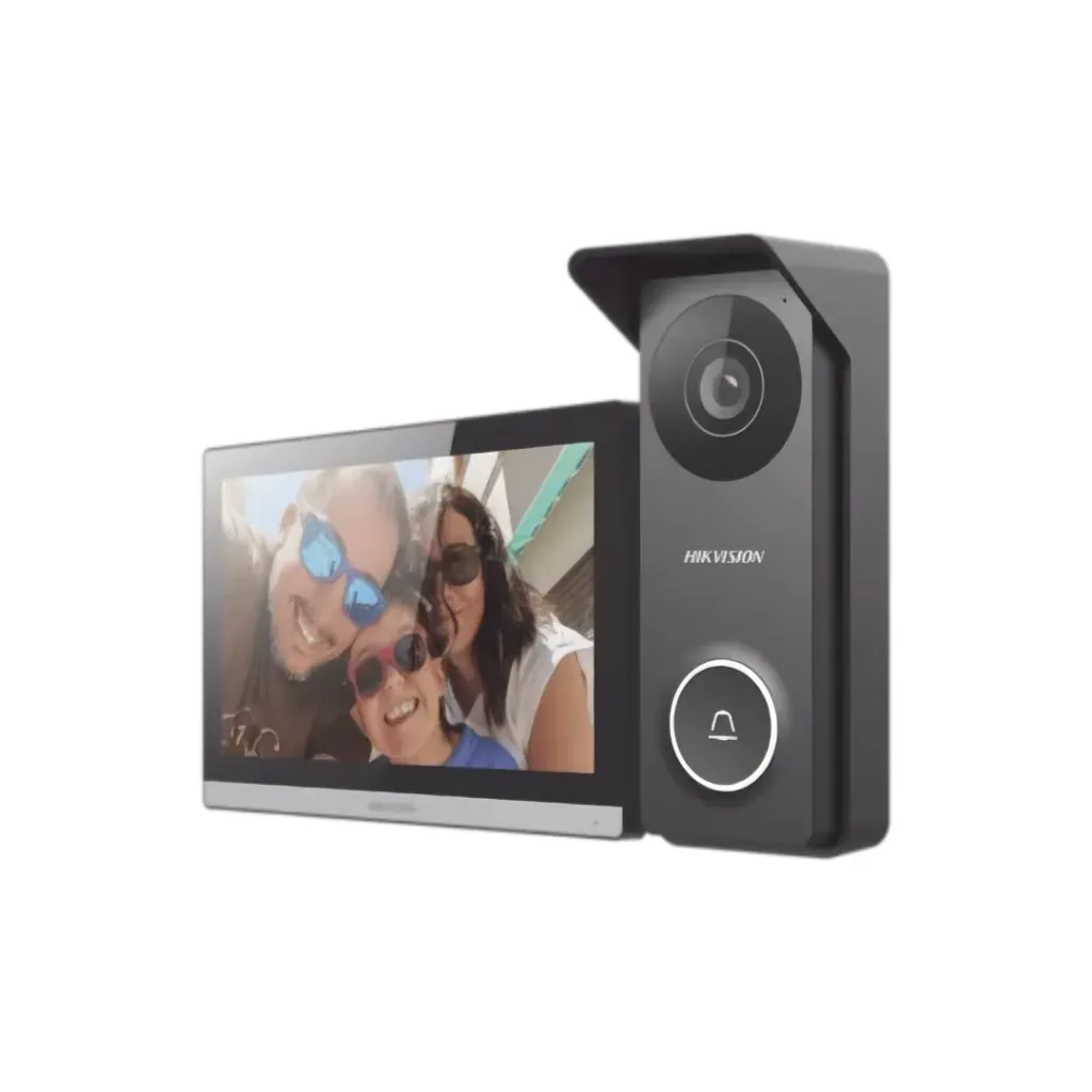 Hikvision Kit DS-KIS313-P, Intercom Hybrid HD, Control Hik-Connect, TouchScreen 7", Video HD TVI