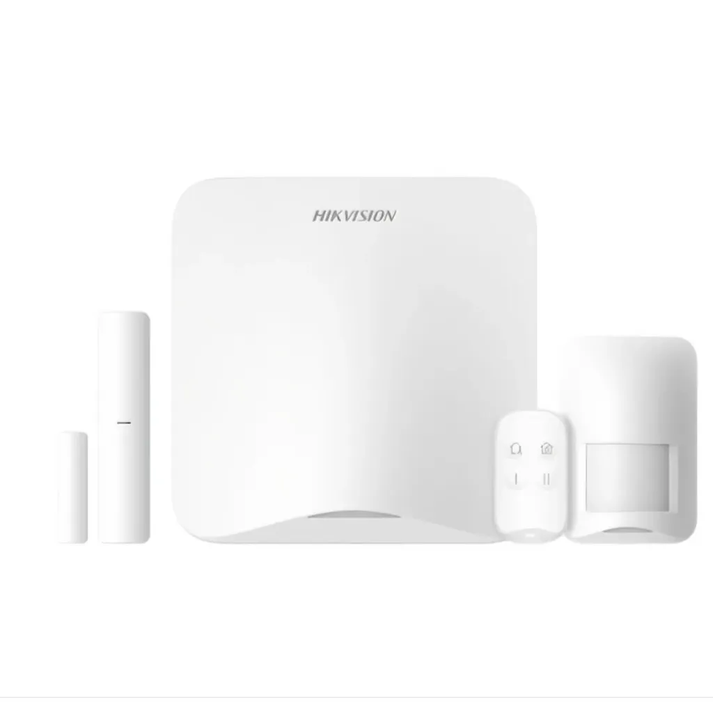 Hikvision Alarma KIT DS-PA201PS-Kit-16WB(O-STD)/A-LA, Inalámbrico AX HOME 4G/Panel/PIR/Magnético/Llavero.